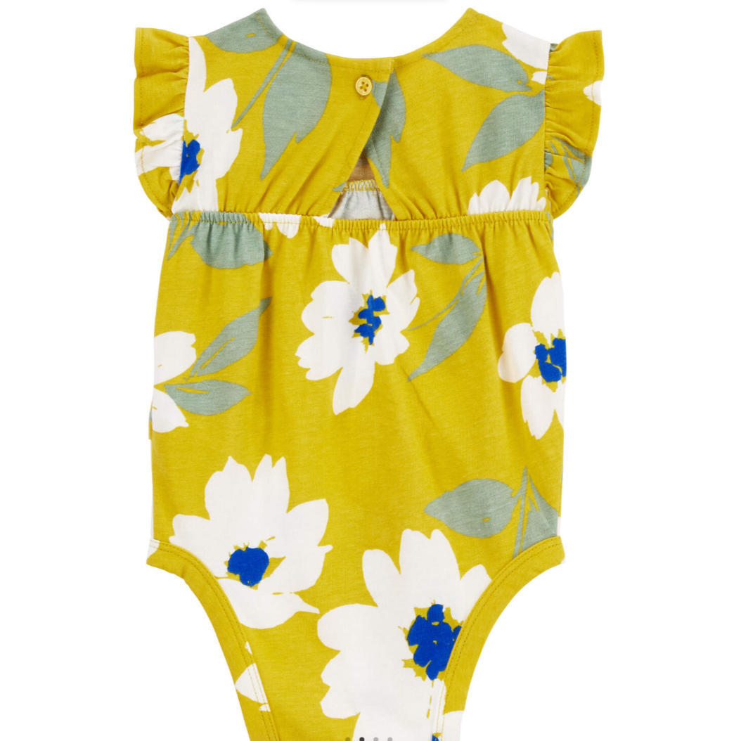 Set de Onesie y Pantalón, Amarillo Flores, Carter's