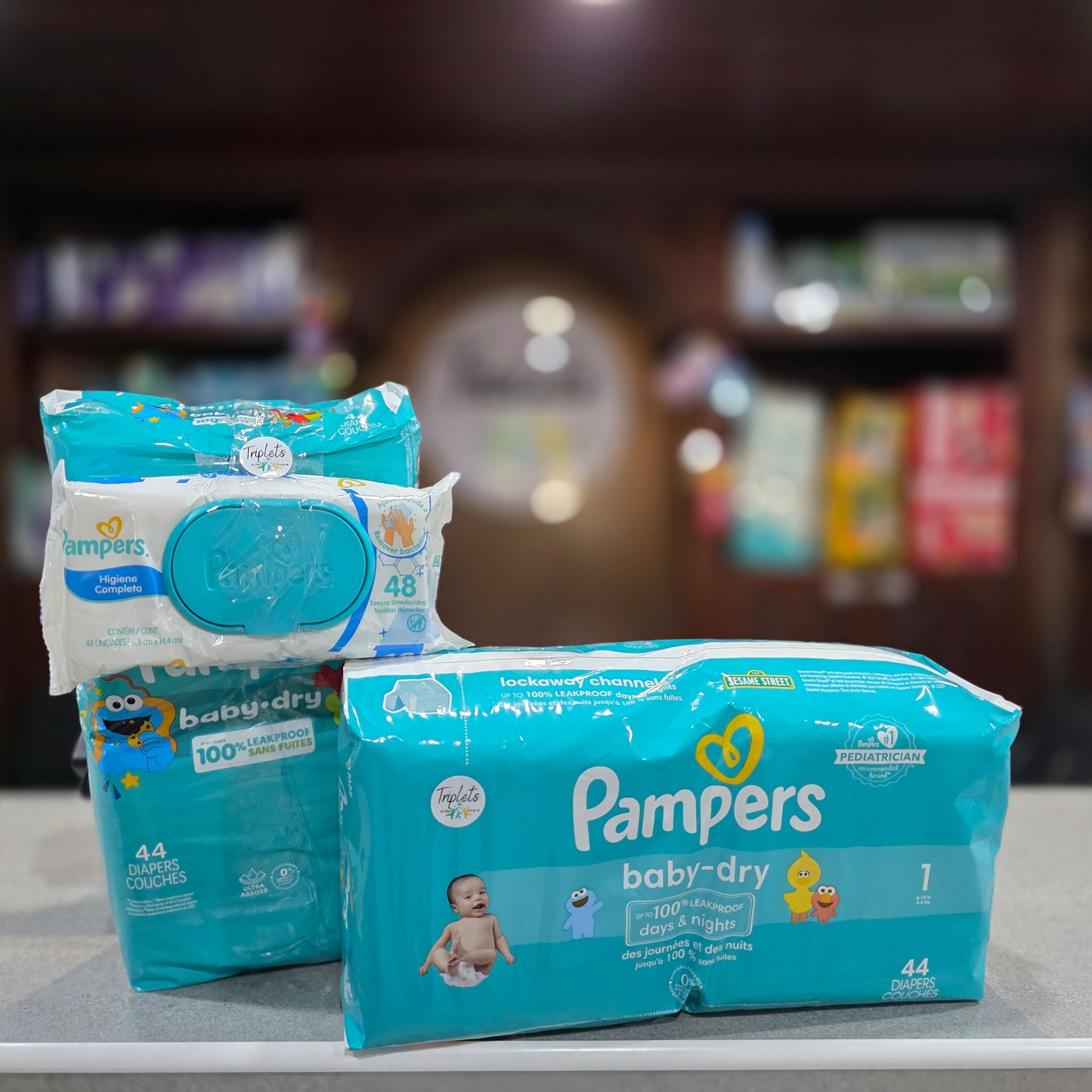 Combo 2 Pañales, jumbo pack, Pampers Babydry + 1 wipes gratis