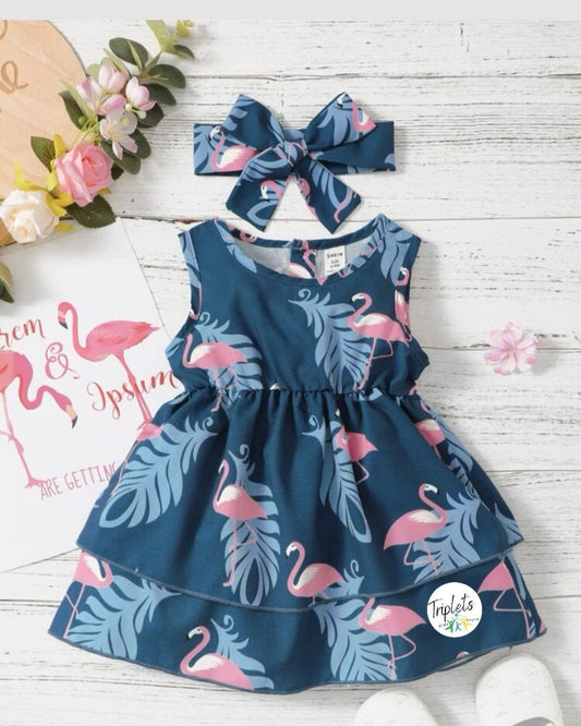 Vestido, Baby Flamingo Dress, Shein