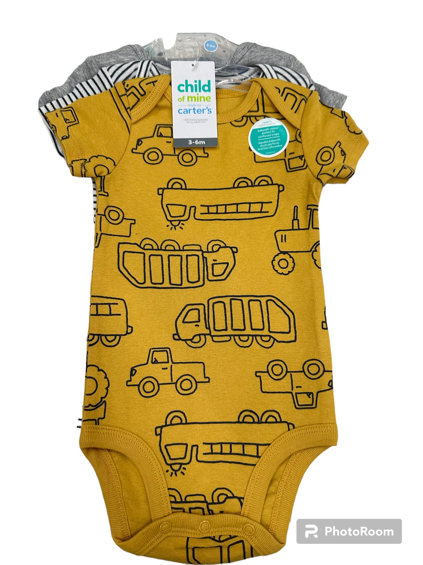 Set de 3 Onesies, Oro Bus, Carter's