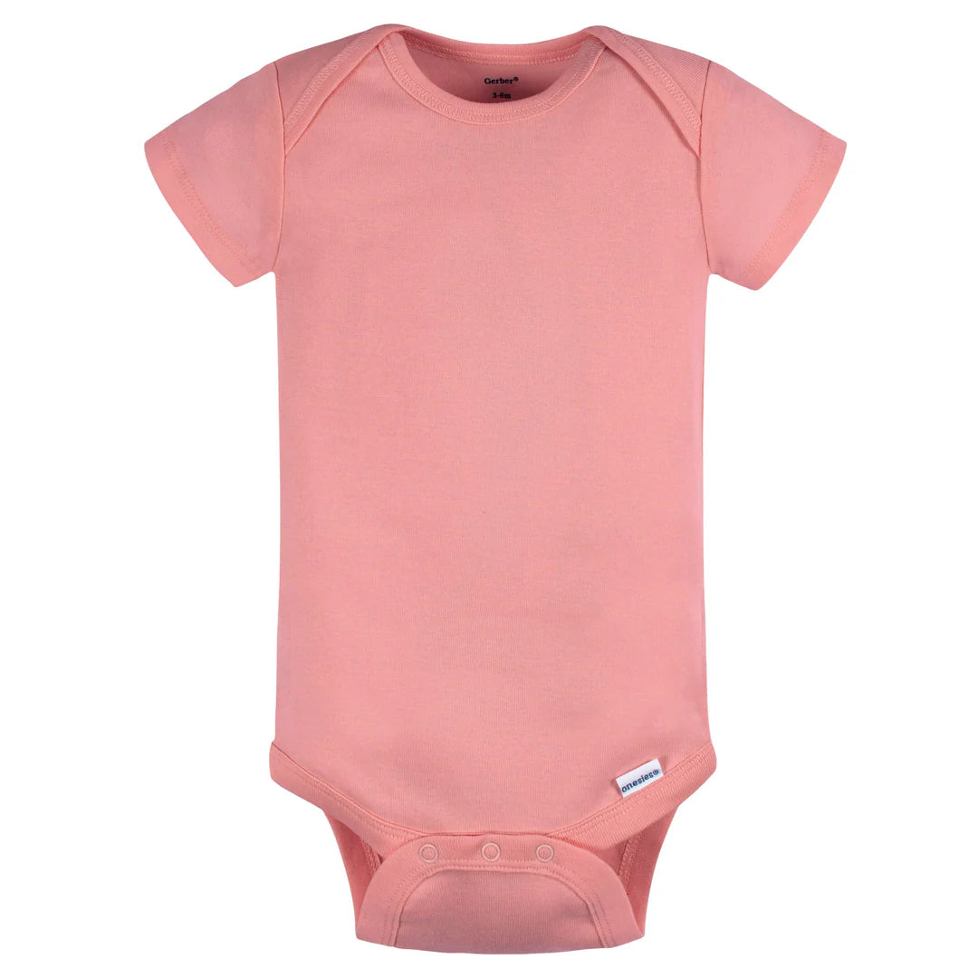 Bodysuits Bebé Neutro Azul/Rosa Manga Corta 5 Piezas, Gerber