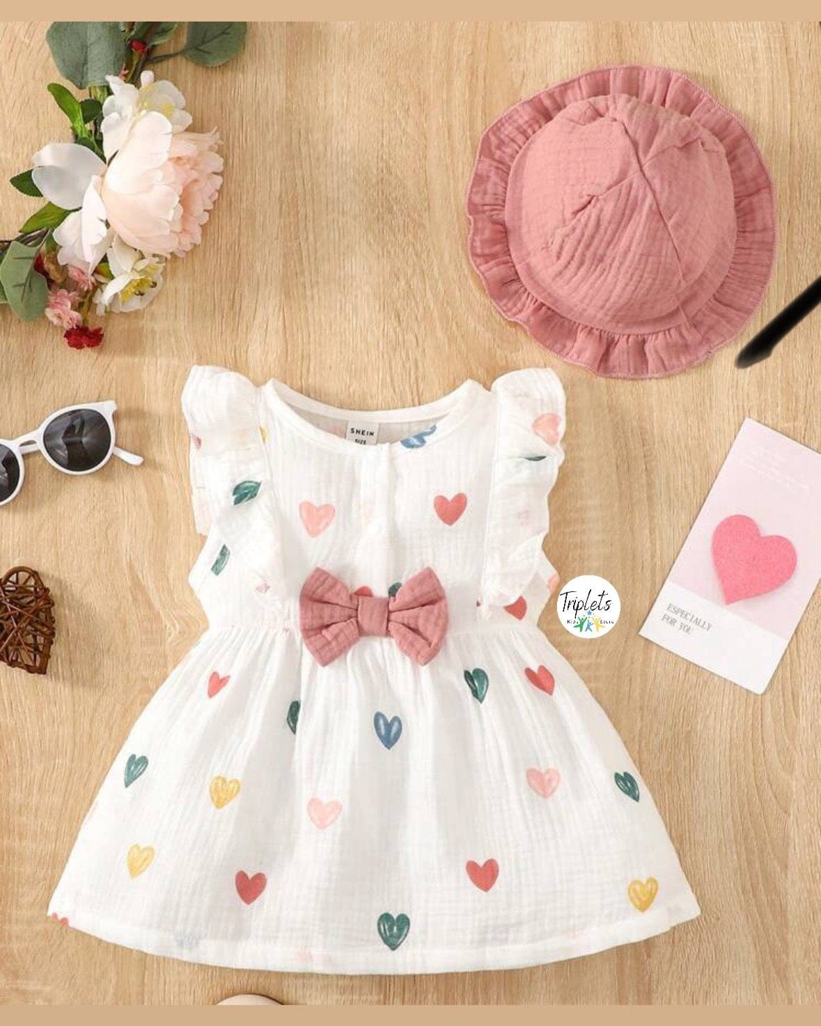 Vestido, Baby Cute Heart Dress, Shein