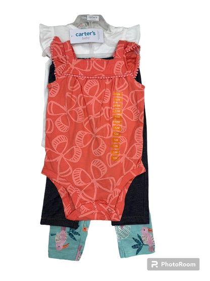 Set de 2 Onesies y 2 Pantalones con Estampado de Flamenco, Carter's