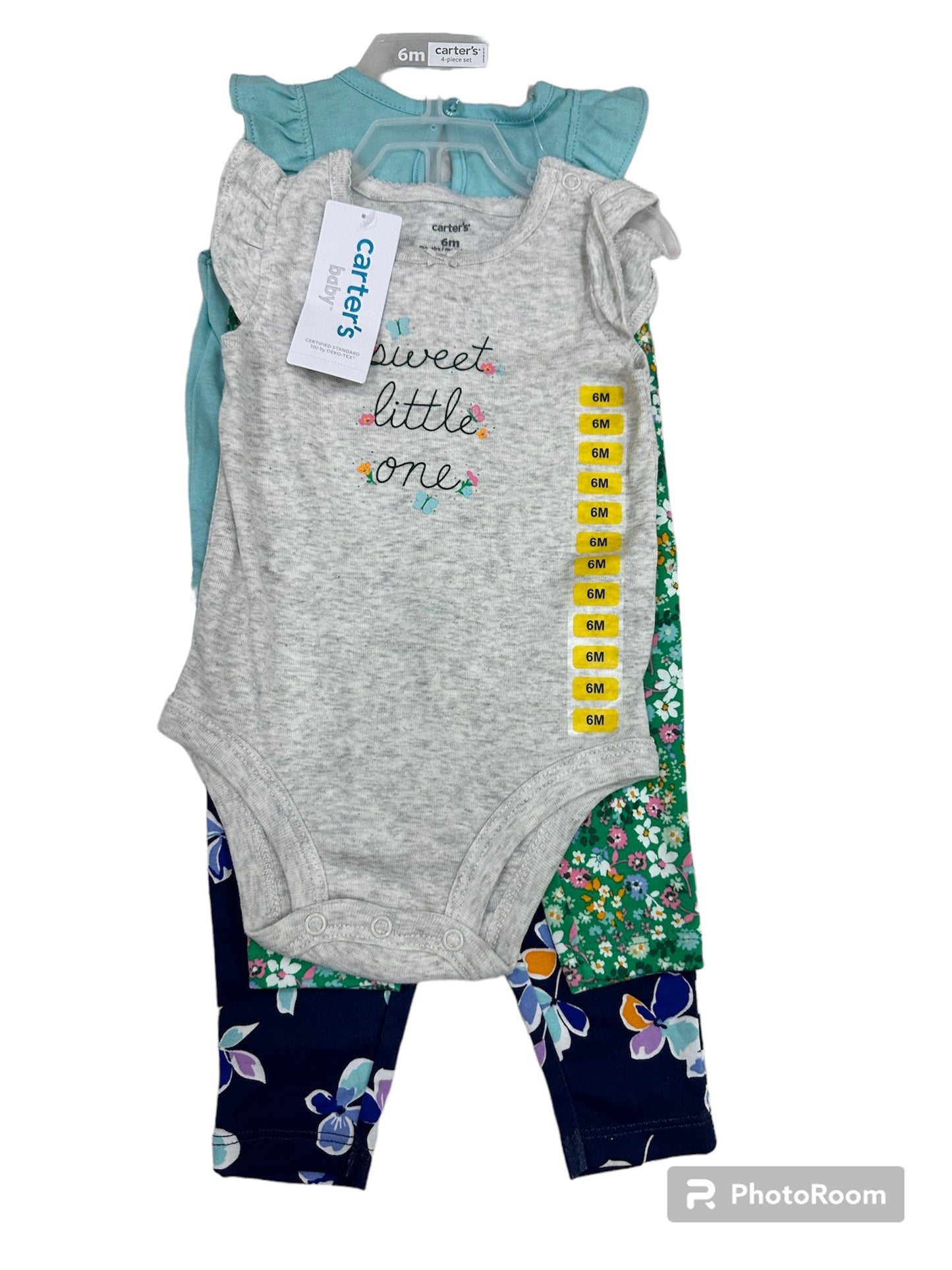 Set de 2 Onesies y 2 Pantalones, Primavera, Carter's