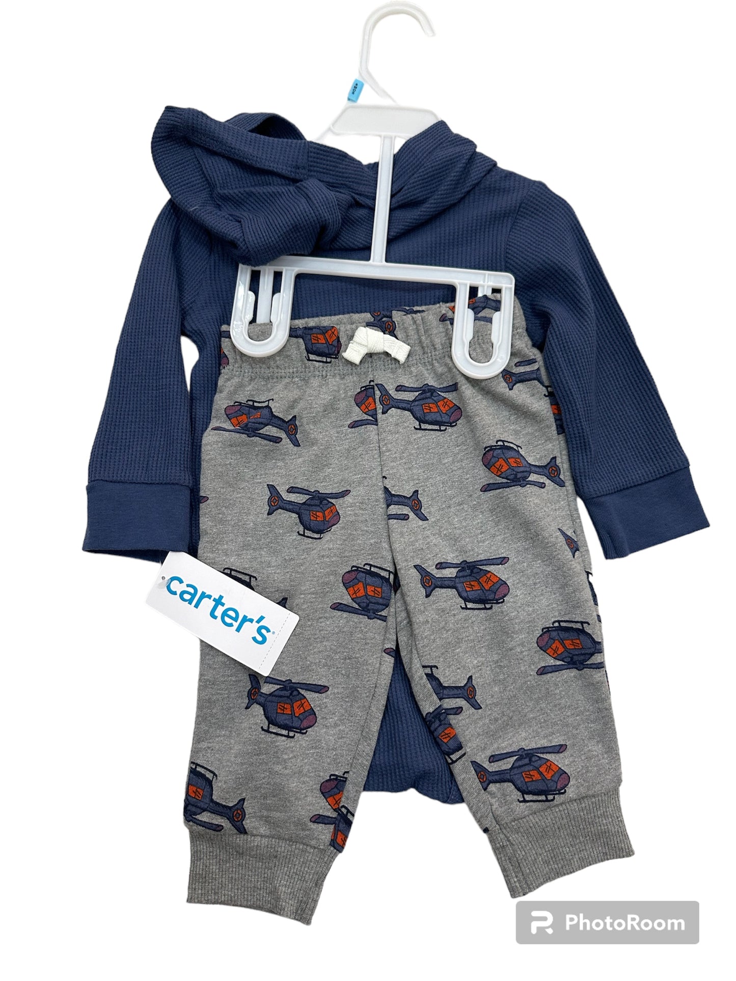 Set de Onesies y Pantalón, Azul Helicóptero, Carter's