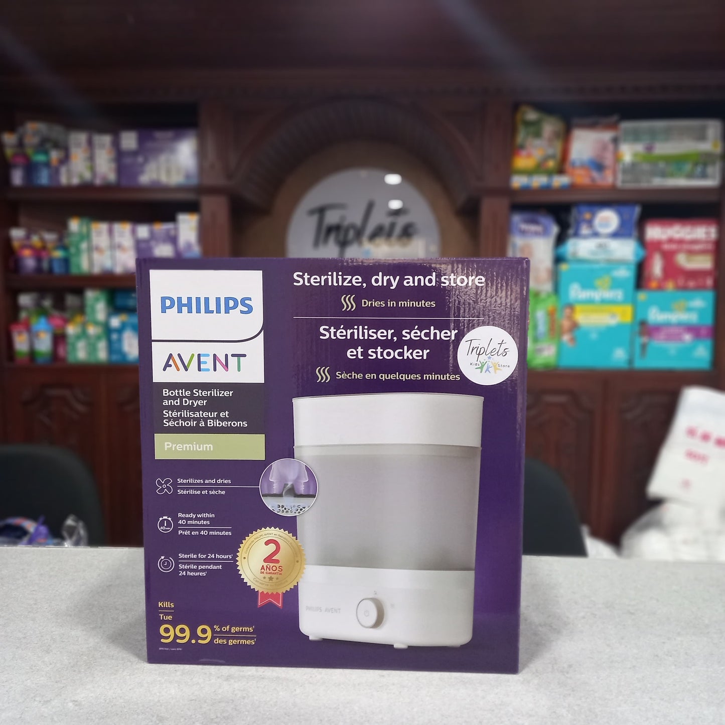 Esterilizador a Vapor y Secador de Biberones Eléctrico Premium, Philips Avent