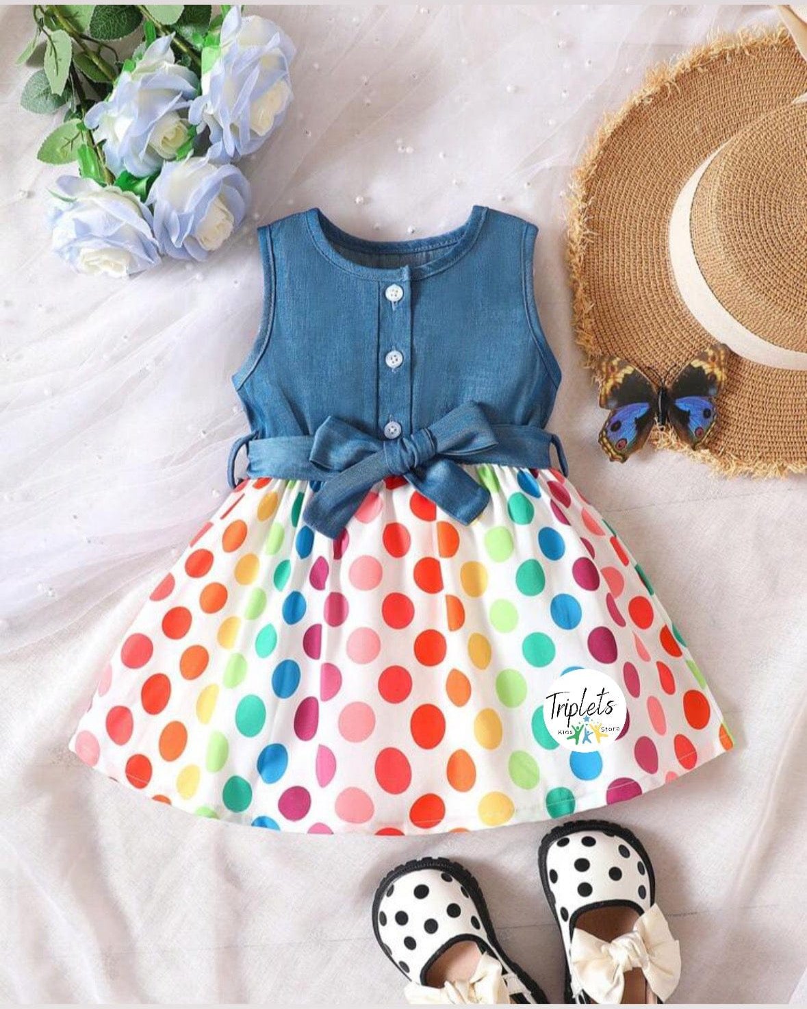 Vestido, Baby Polka Dot Dress, Shein