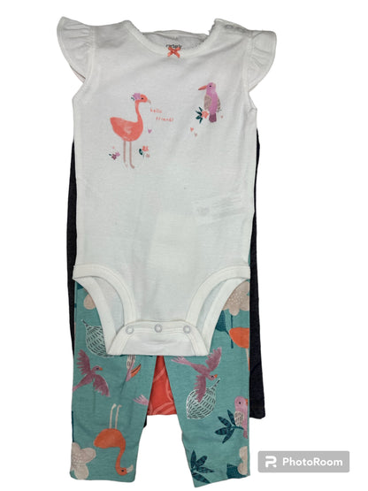 Set de 2 Onesies y 2 Pantalones con Estampado de Flamenco, Carter's