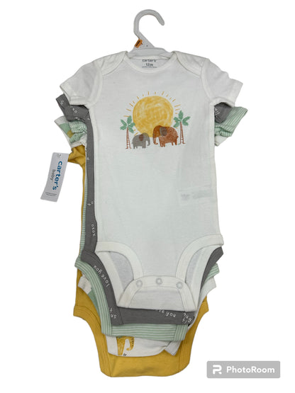 Set de 5 Onesies, Elefantes y Sol, Carter's